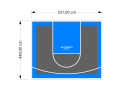 23M2/440X531CM GRAFITOWO-BŁĘKITNE BOISKO DO KOSZYKÓWKI SPEEDSPORT HEXA POWER PRO
