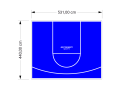 23M2/440X531CM NIEBIESKIE BOISKO DO KOSZYKÓWKI SPEEDSPORT HEXA POWER PRO