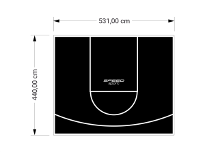 23M2/440X531CM CZARNE BOISKO DO KOSZYKÓWKI SPEEDSPORT HEXA POWER PRO