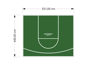 23M2/440X531CM ZIELONE BOISKO DO KOSZYKÓWKI SPEEDSPORT HEXA POWER PRO