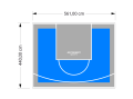 25M2/440X561CM BŁĘKITNO-SZARE BOISKO DO KOSZYKÓWKI SPEEDSPORT HEXA POWER PRO
