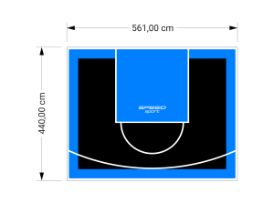 25M2/440X561CM CZARNO-BŁĘKITNE BOISKO DO KOSZYKÓWKI SPEEDSPORT HEXA POWER PRO