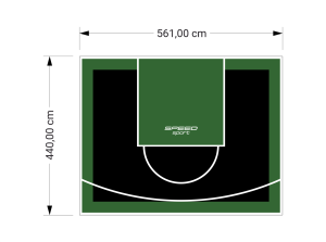 25M2/440X561CM CZARNO-ZIELONE BOISKO DO KOSZYKÓWKI SPEEDSPORT HEXA POWER PRO