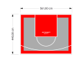 25M2/440X561CM SZARO-CZERWONE BOISKO DO KOSZYKÓWKI SPEEDSPORT HEXA POWER PRO
