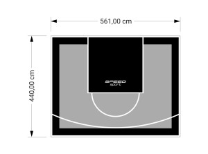 25M2/440X561CM SZARO-CZARNE BOISKO DO KOSZYKÓWKI SPEEDSPORT HEXA POWER PRO