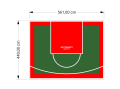 25M2/440X561CM ZIELONO-CZERWONE BOISKO DO KOSZYKÓWKI SPEEDSPORT HEXA POWER PRO