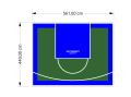 25M2/440X561CM ZIELONO-NIEBIESKIE BOISKO DO KOSZYKÓWKI SPEEDSPORT HEXA POWER PRO