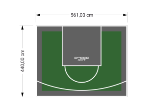 25M2/440X561CM ZIELONO-GRAFITOWE BOISKO DO KOSZYKÓWKI SPEEDSPORT HEXA POWER PRO