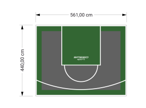 25M2/440X561CM GRAFITOWO-ZIELONE BOISKO DO KOSZYKÓWKI SPEEDSPORT HEXA POWER PRO