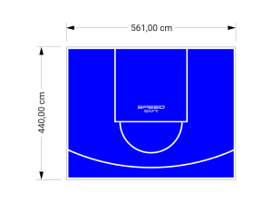 25M2/440X561CM NIEBIESKIE BOISKO DO KOSZYKÓWKI SPEEDSPORT HEXA POWER PRO