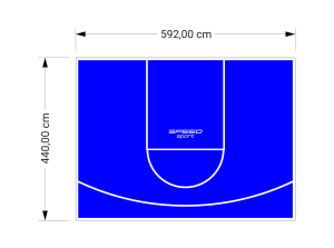 26M2/440X592CM NIEBIESKIE BOISKO DO KOSZYKÓWKI SPEEDSPORT HEXA POWER PRO