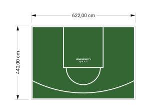 27M2/440X622CM ZIELONE BOISKO DO KOSZYKÓWKI SPEEDSPORT HEXA POWER PRO