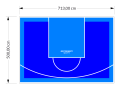 36M2/500X713CM NIEBIESKO-BŁĘKITNE BOISKO DO KOSZYKÓWKI SPEEDSPORT HEXA POWER PRO
