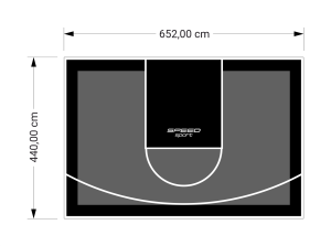 29M2/440X652CM GRAFITOWO-CZARNE BOISKO DO KOSZYKÓWKI SPEEDSPORT HEXA POWER PRO