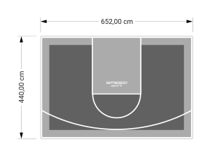 29M2/440X652CM GRAFITOWO-SZARE BOISKO DO KOSZYKÓWKI SPEEDSPORT HEXA POWER PRO