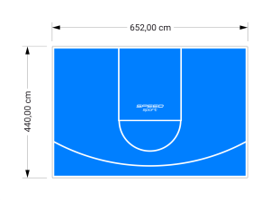 29M2/440X652CM BŁĘKITNE BOISKO DO KOSZYKÓWKI SPEEDSPORT HEXA POWER PRO