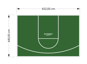29M2/440X652CM ZIELONE BOISKO DO KOSZYKÓWKI SPEEDSPORT HEXA POWER PRO