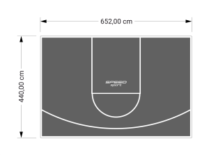 29M2/440X652CM GRAFITOWE BOISKO DO KOSZYKÓWKI SPEEDSPORT HEXA POWER PRO