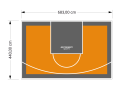 30M2/440X683CM POMARAŃCZOWO-GRAFITOWE BOISKO DO KOSZYKÓWKI SPEEDSPORT HEXA POWER PRO