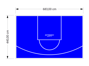 30M2/440X683CM NIEBIESKIE BOISKO DO KOSZYKÓWKI SPEEDSPORT HEXA POWER PRO