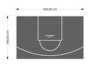 30M2/440X683CM GRAFITOWE BOISKO DO KOSZYKÓWKI SPEEDSPORT HEXA POWER PRO
