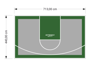 31M2/440X713CM SZARO-ZIELONE BOISKO DO KOSZYKÓWKI SPEEDSPORT HEXA POWER PRO