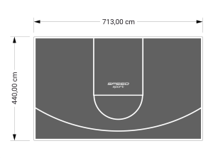 31M2/440X713CM GRAFITOWE BOISKO DO KOSZYKÓWKI SPEEDSPORT HEXA POWER PRO