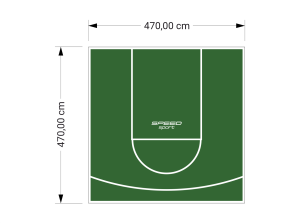 22M2/470X470CM ZIELONE BOISKO DO KOSZYKÓWKI SPEEDSPORT HEXA POWER PRO