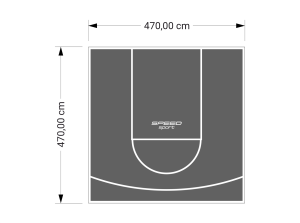 22M2/470X470CM GRAFITOWE BOISKO DO KOSZYKÓWKI SPEEDSPORT HEXA POWER PRO
