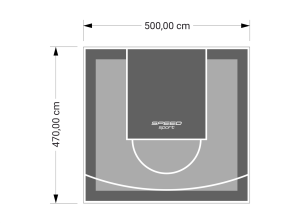 24M2/470X500CM SZARO-GRAFITOWE BOISKO DO KOSZYKÓWKI SPEEDSPORT HEXA POWER PRO