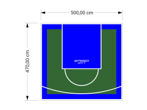 24M2/470X500CM ZIELONO-NIEBIESKIE BOISKO DO KOSZYKÓWKI SPEEDSPORT HEXA POWER PRO
