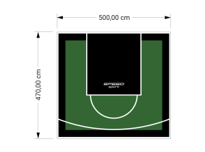 24M2/470X500CM ZIELONO-CZARNE BOISKO DO KOSZYKÓWKI SPEEDSPORT HEXA POWER PRO