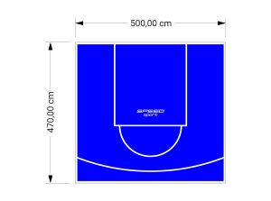 24M2/470X500CM NIEBIESKIE BOISKO DO KOSZYKÓWKI SPEEDSPORT HEXA POWER PRO