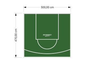 24M2/470X500CM ZIELONE BOISKO DO KOSZYKÓWKI SPEEDSPORT HEXA POWER PRO