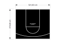 25M2/470X531CM CZARNE BOISKO DO KOSZYKÓWKI SPEEDSPORT HEXA POWER PRO