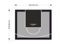 26M2/470X561CM SZARO-CZARNE BOISKO DO KOSZYKÓWKI SPEEDSPORT HEXA POWER PRO