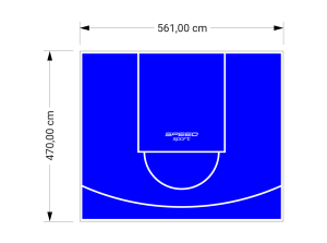 26M2/470X561CM NIEBIESKIE BOISKO DO KOSZYKÓWKI SPEEDSPORT HEXA POWER PRO