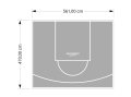 26M2/470X561CM SZARE BOISKO DO KOSZYKÓWKI SPEEDSPORT HEXA POWER PRO