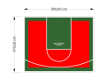 28M2/470X592CM CZERWONO-ZIELONE BOISKO DO KOSZYKÓWKI SPEEDSPORT HEXA POWER PRO