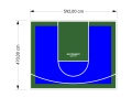 28M2/470X592CM NIEBIESKO-ZIELONE BOISKO DO KOSZYKÓWKI SPEEDSPORT HEXA POWER PRO