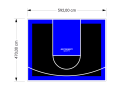 28M2/470X592CM CZARNO-NIEBIESKIE BOISKO DO KOSZYKÓWKI SPEEDSPORT HEXA POWER PRO