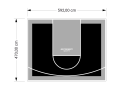 28M2/470X592CM CZARNO-SZARE BOISKO DO KOSZYKÓWKI SPEEDSPORT HEXA POWER PRO