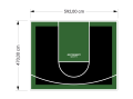 28M2/470X592CM CZARNO-ZIELONE BOISKO DO KOSZYKÓWKI SPEEDSPORT HEXA POWER PRO
