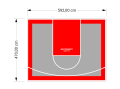 28M2/470X592CM SZARO-CZERWONE BOISKO DO KOSZYKÓWKI SPEEDSPORT HEXA POWER PRO