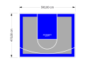 28M2/470X592CM SZARO-NIEBIESKIE BOISKO DO KOSZYKÓWKI SPEEDSPORT HEXA POWER PRO