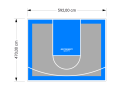 28M2/470X592CM SZARO-BŁĘKITNE BOISKO DO KOSZYKÓWKI SPEEDSPORT HEXA POWER PRO