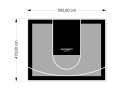 28M2/470X592CM SZARO-CZARNE BOISKO DO KOSZYKÓWKI SPEEDSPORT HEXA POWER PRO