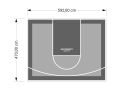 28M2/470X592CM SZARO-GRAFITOWE BOISKO DO KOSZYKÓWKI SPEEDSPORT HEXA POWER PRO