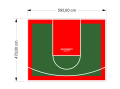28M2/470X592CM ZIELONO-CZERWONE BOISKO DO KOSZYKÓWKI SPEEDSPORT HEXA POWER PRO
