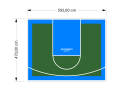 28M2/470X592CM ZIELONO-BŁĘKITNE BOISKO DO KOSZYKÓWKI SPEEDSPORT HEXA POWER PRO